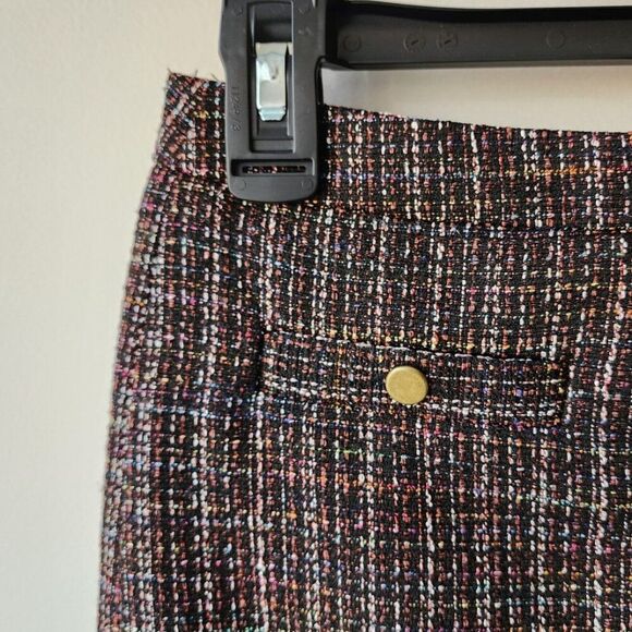 LOFT Tweed Mini Skirt | Women's Size 0 | Lined, Pockets, Side Zipper Career Wear - Picture 2 of 6